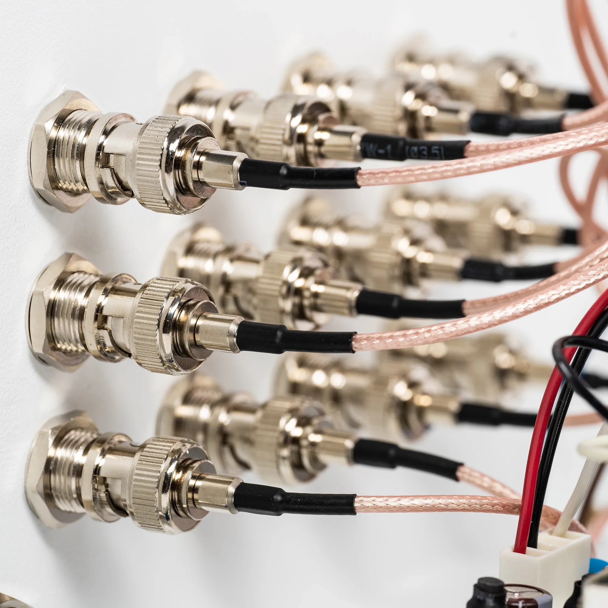 Custom instrumentation chassis with BNC connectors